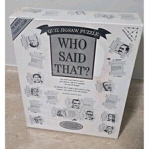 Quiz Jigsaw Puzzle WHO SAID THAT? Match Each Famous Quote New Factory Sealed